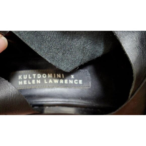 KULTDOMINI X HELEN LAWRENCE black shoes with large leather bows Size EU 40 - Picture 10 of 14